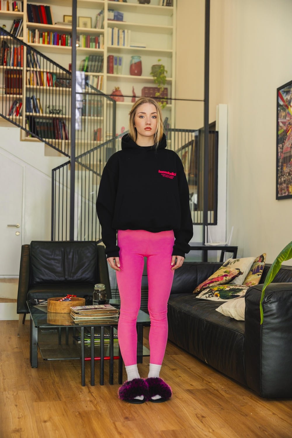 Hoodie "AMMO" CHI'T'SAP Black/PaintPink - BASEDODICI®