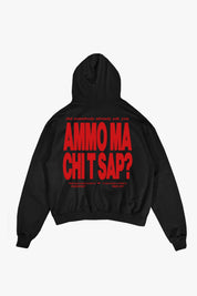 Hoodie "AMMO" CHI'T'SAP Black/Red - BASEDODICI®