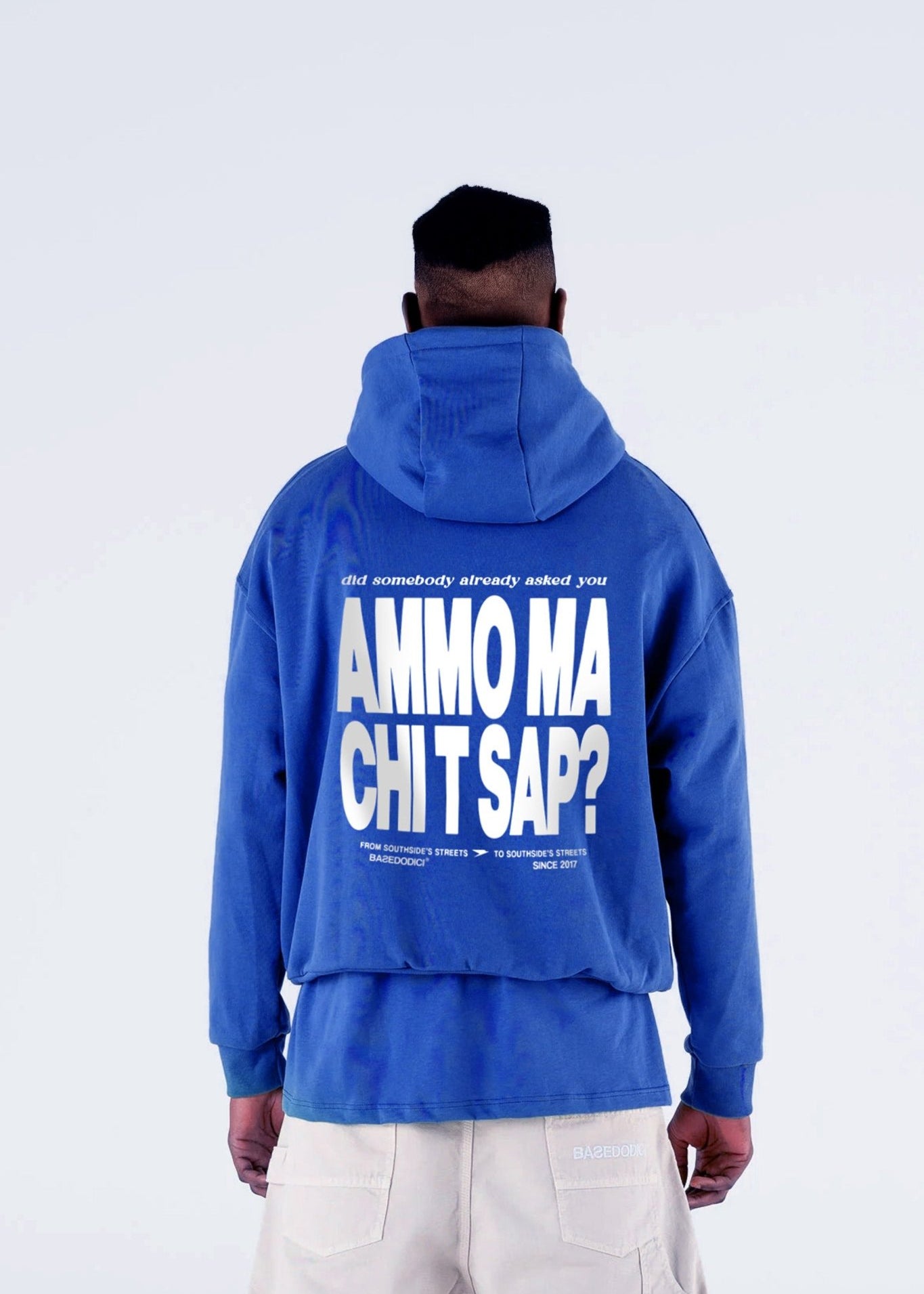 Hoodie "AMMO" CHI'T'SAP Blue Royal - BASEDODICI®