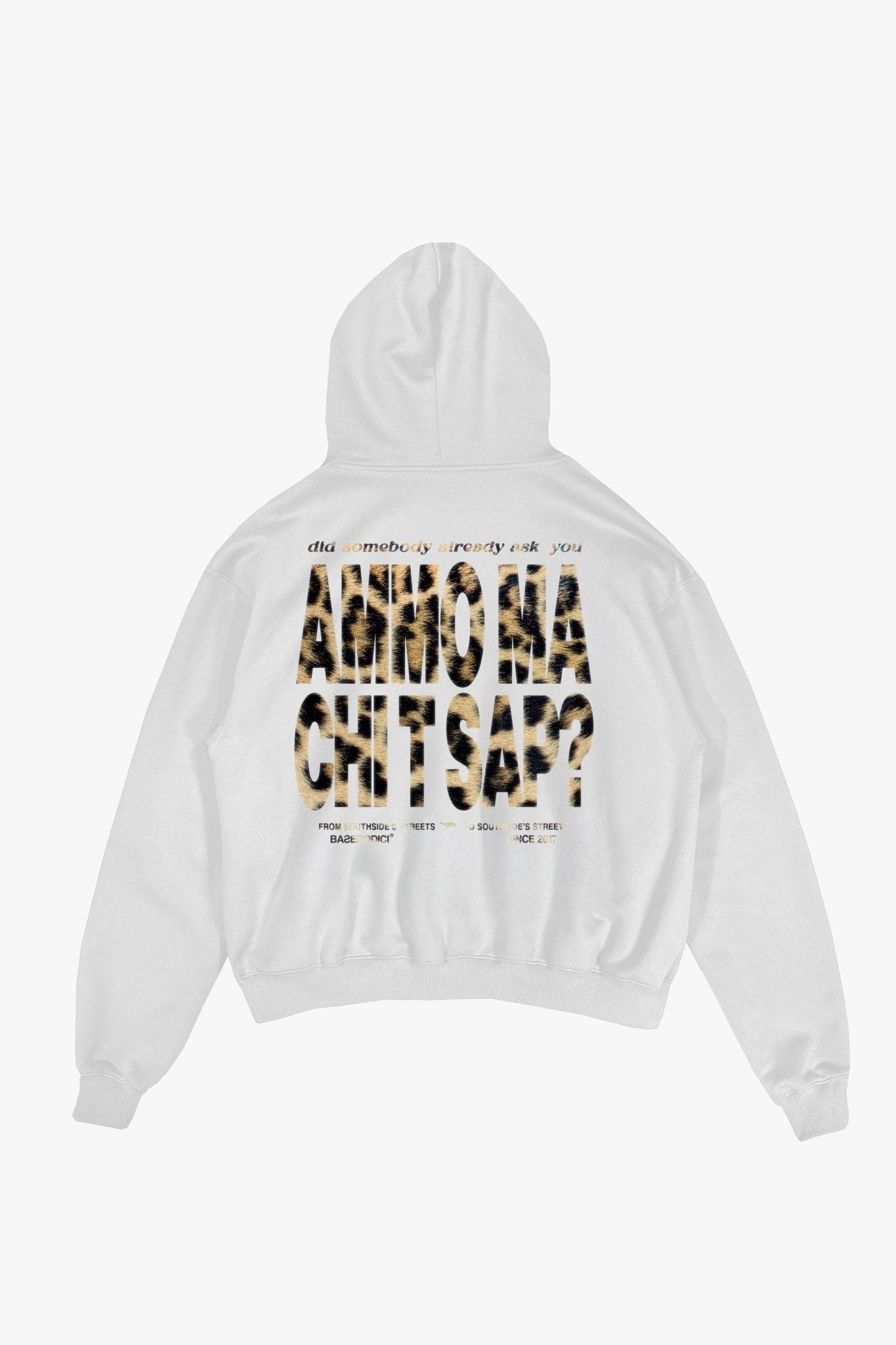 Hoodie "AMMO" CHI'T'SAP White/Animalier Yellow - BASEDODICI®
