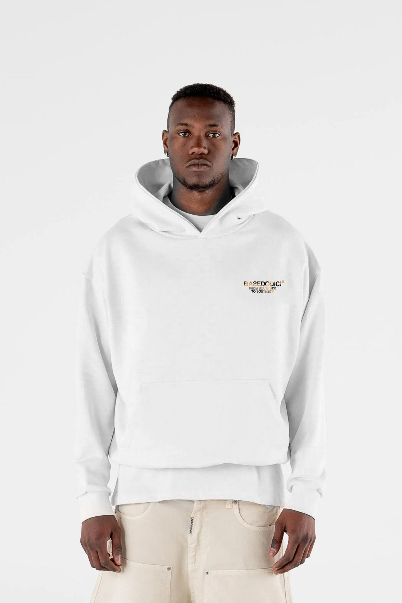 Hoodie "AMMO" CHI'T'SAP White/Animalier Yellow - BASEDODICI®