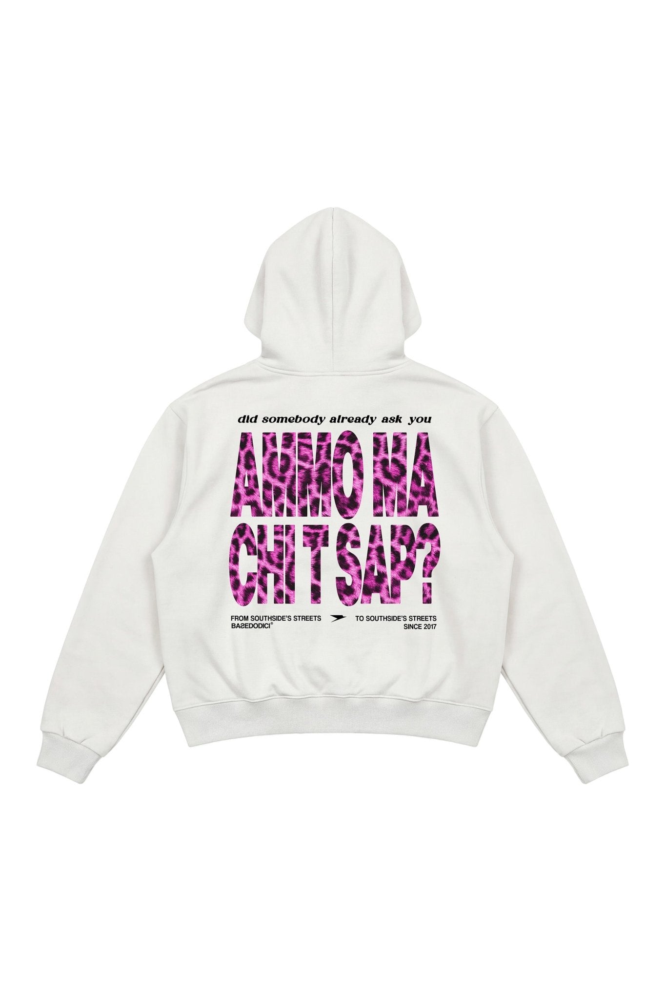 Hoodie "AMMO" CHI'T'SAP White/AnimalierPurple - BASEDODICI®