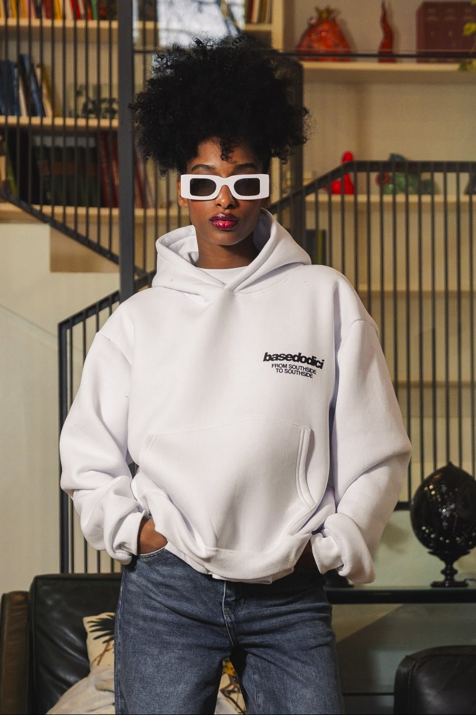 Hoodie "AMMO" CHI'T'SAP White/AnimalierPurple - BASEDODICI®