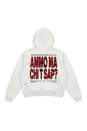 Hoodie "AMMO" CHI'T'SAP White/AnimalierRed - BASEDODICI®