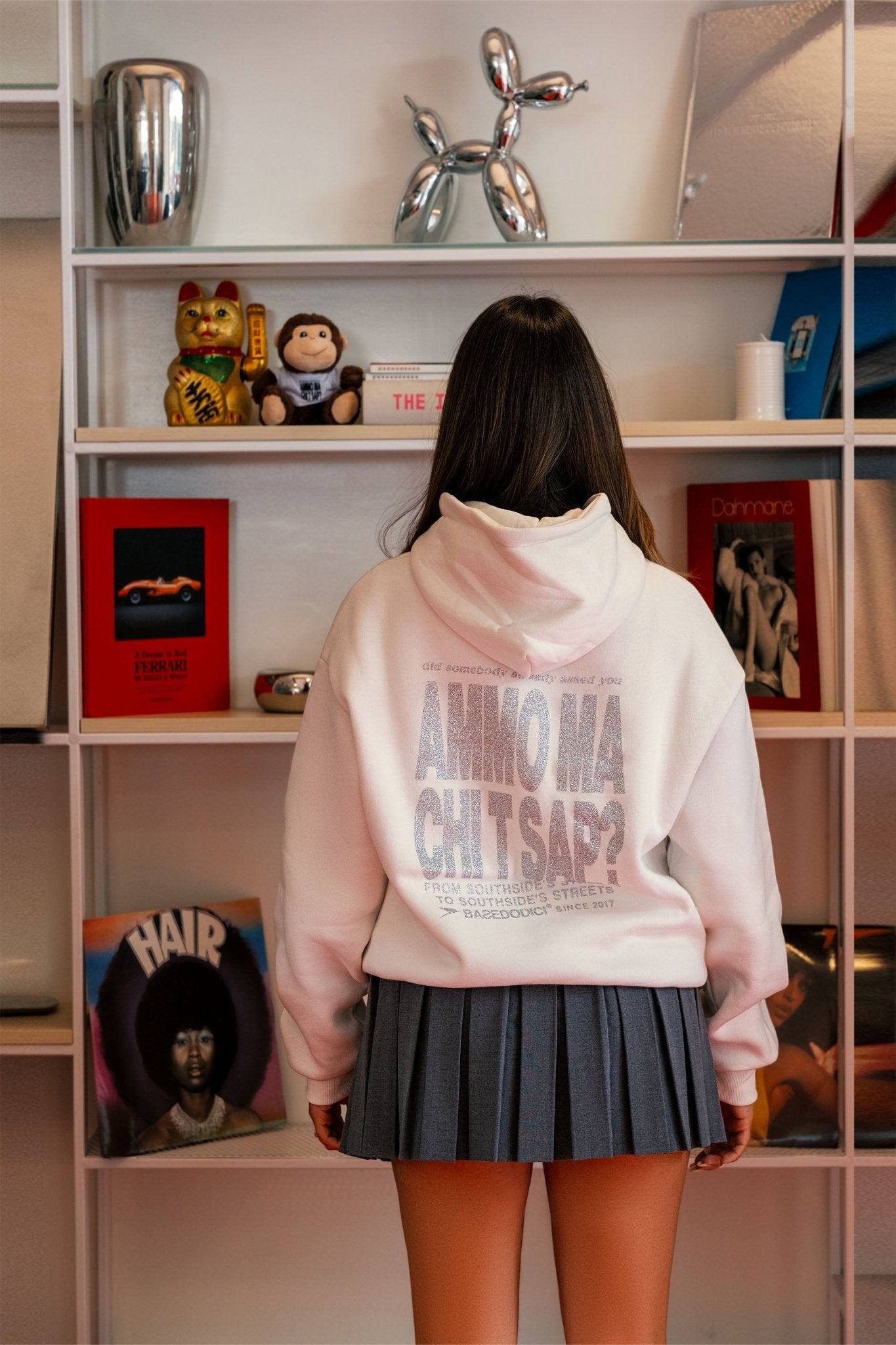 Hoodie "AMMO" CHI'T'SAP White/Glitter - BASEDODICI®