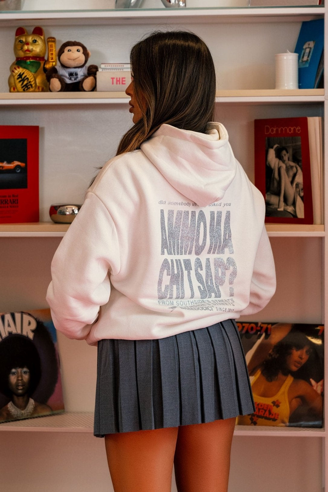 Hoodie "AMMO" CHI'T'SAP White/Glitter - BASEDODICI®