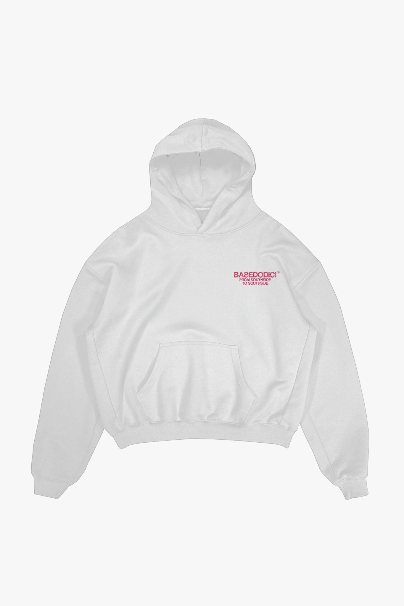 Hoodie "AMMO" CHI'T'SAP White/Glitter Bubble Pink - BASEDODICI®