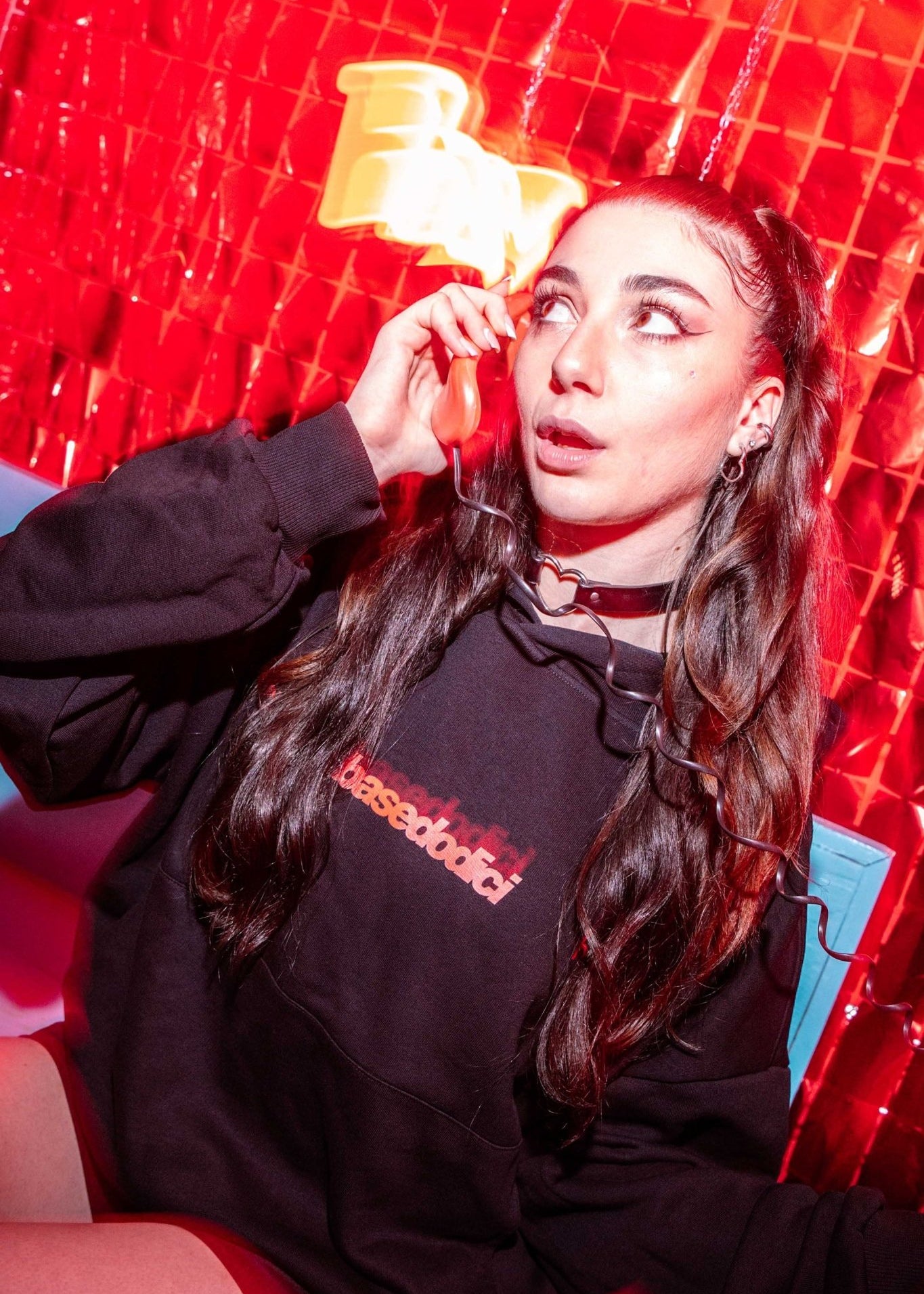 Hoodie “BASEDODICIxHYPE” Nightlife Black - BASEDODICI®