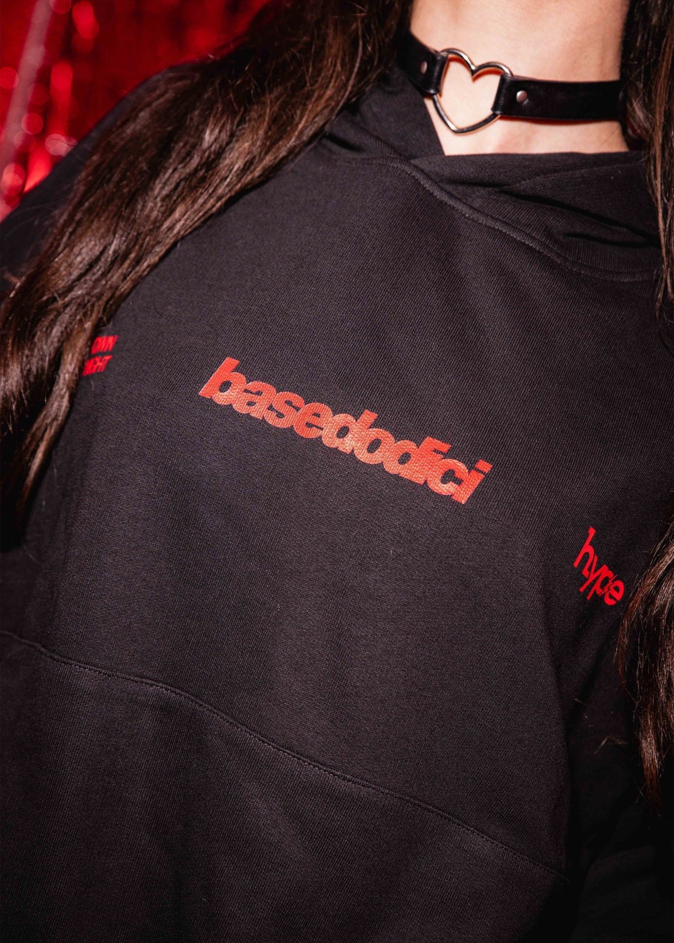 Hoodie “BASEDODICIxHYPE” Nightlife Black - BASEDODICI®