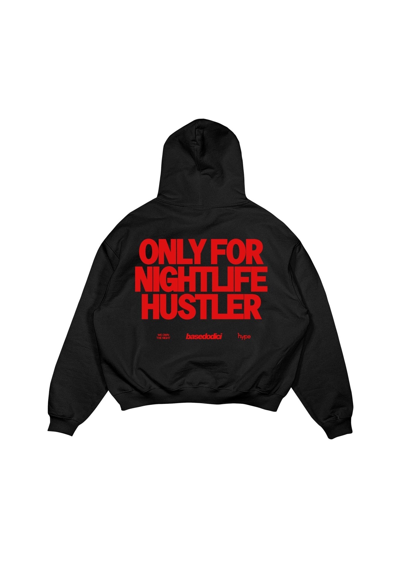Hoodie “BASEDODICIxHYPE” Nightlife Black - BASEDODICI®