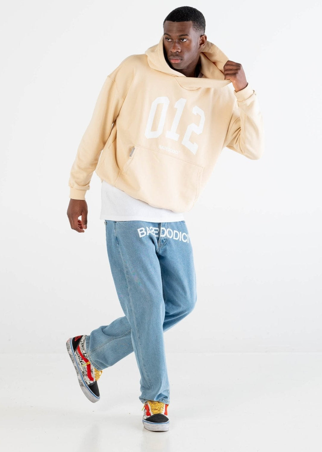 Hoodie Boxy “DYSTOPIA” 012 Cream - BASEDODICI®