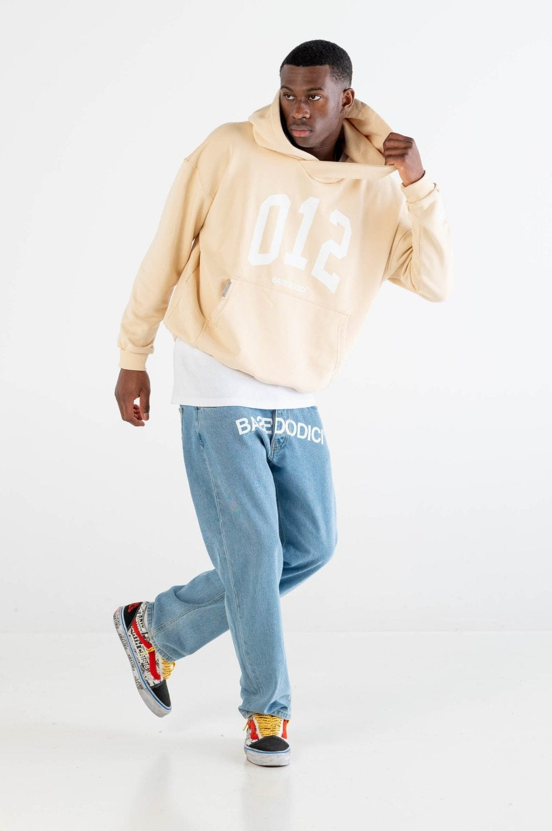 Hoodie Boxy “DYSTOPIA” 012 Cream - BASEDODICI®