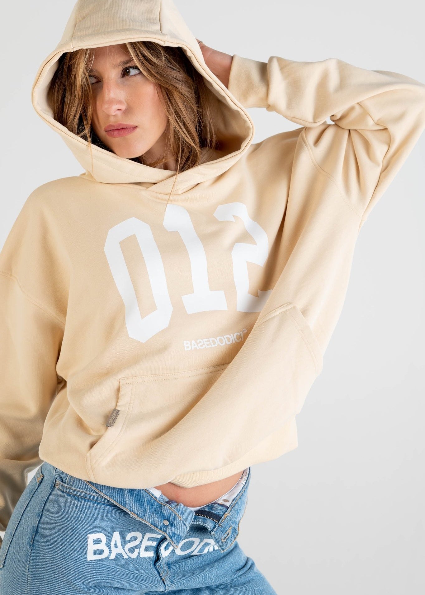Hoodie Boxy “DYSTOPIA” 012 Cream - BASEDODICI®