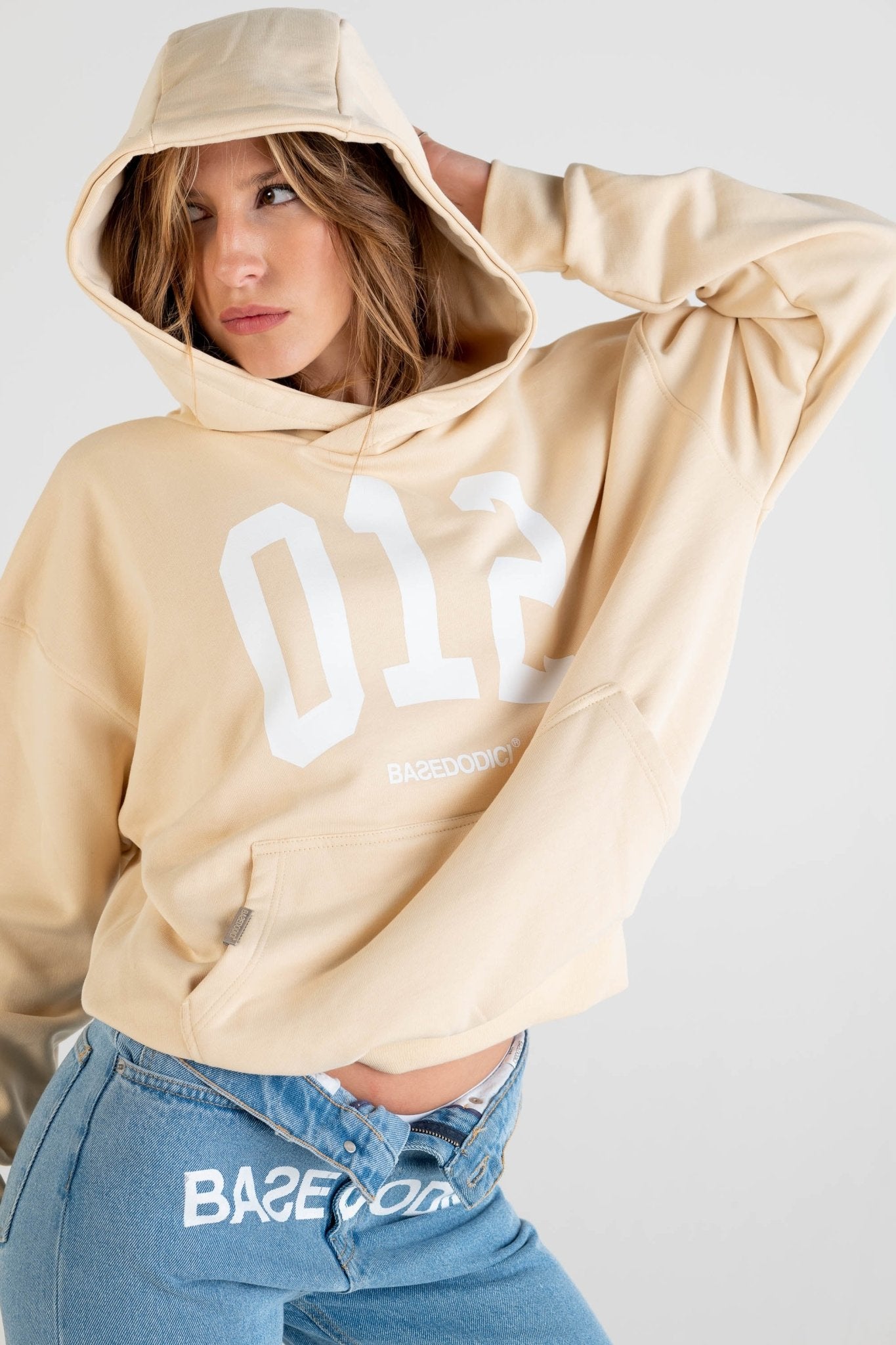 Hoodie Boxy “DYSTOPIA” 012 Cream - BASEDODICI®