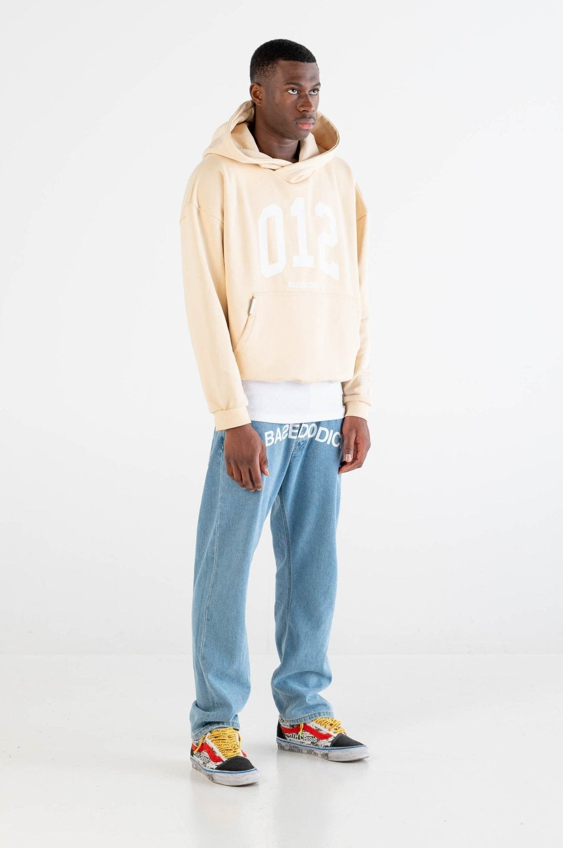 Hoodie Boxy “DYSTOPIA” 012 Cream - BASEDODICI®