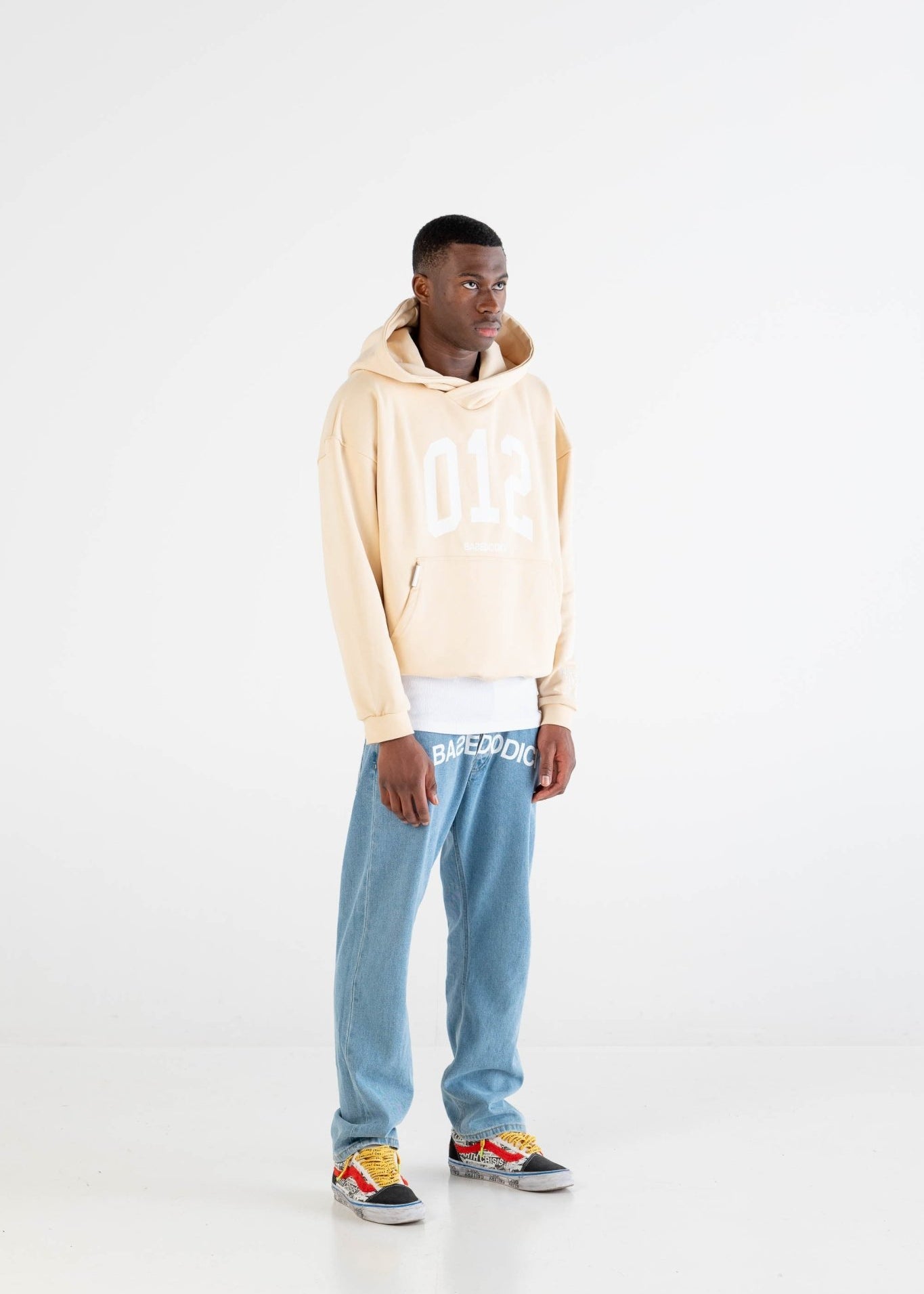 Hoodie Boxy “DYSTOPIA” 012 Cream - BASEDODICI®