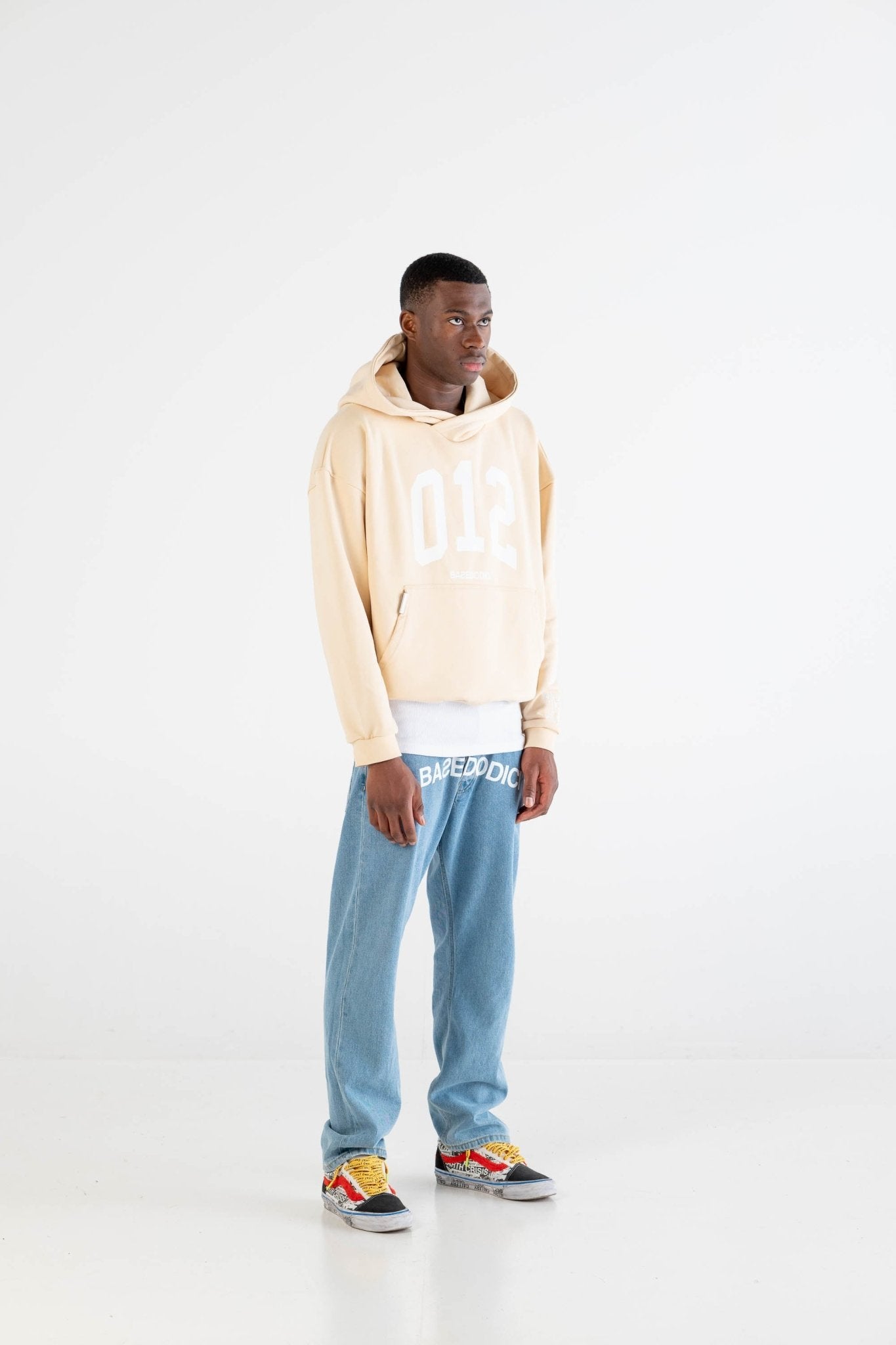 Hoodie Boxy “DYSTOPIA” 012 Cream - BASEDODICI®