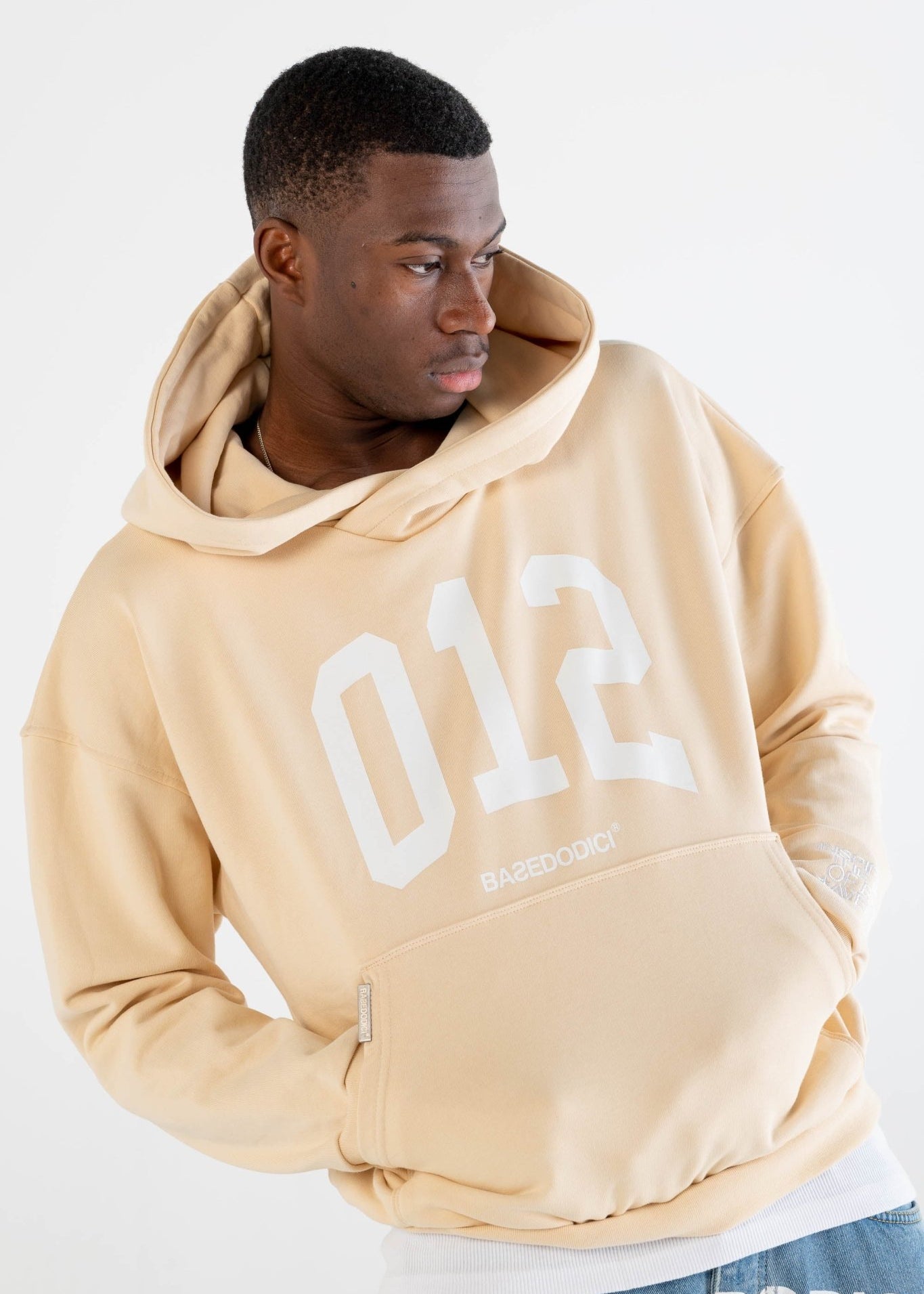 Hoodie Boxy “DYSTOPIA” 012 Cream - BASEDODICI®