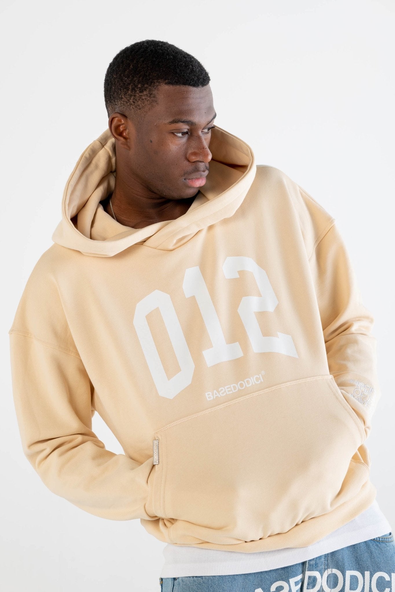 Hoodie Boxy “DYSTOPIA” 012 Cream - BASEDODICI®