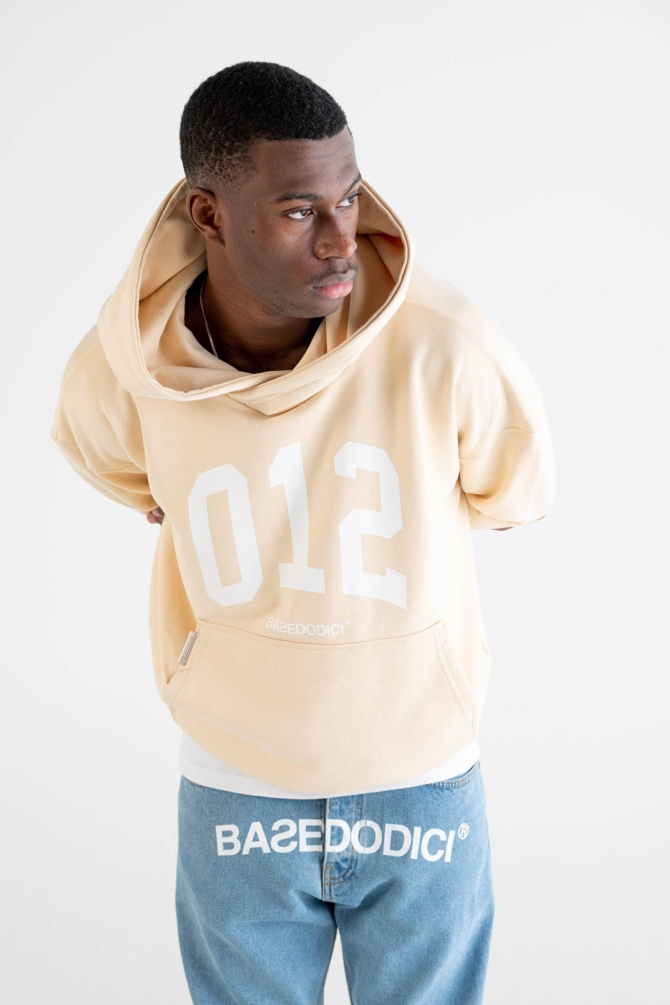 Hoodie Boxy “DYSTOPIA” 012 Cream - BASEDODICI®