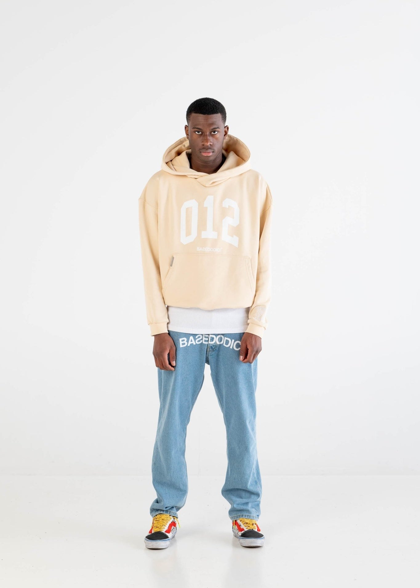 Hoodie Boxy “DYSTOPIA” 012 Cream - BASEDODICI®