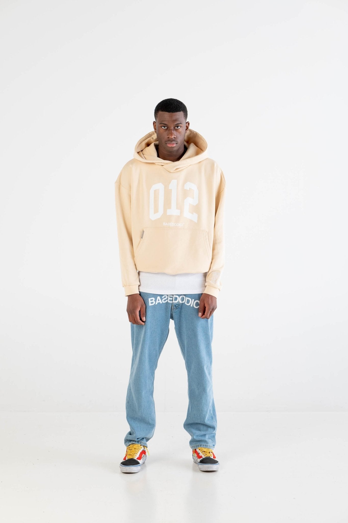 Hoodie Boxy “DYSTOPIA” 012 Cream - BASEDODICI®