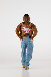 Hoodie Boxy “RESORT” Dove Brown - BASEDODICI®