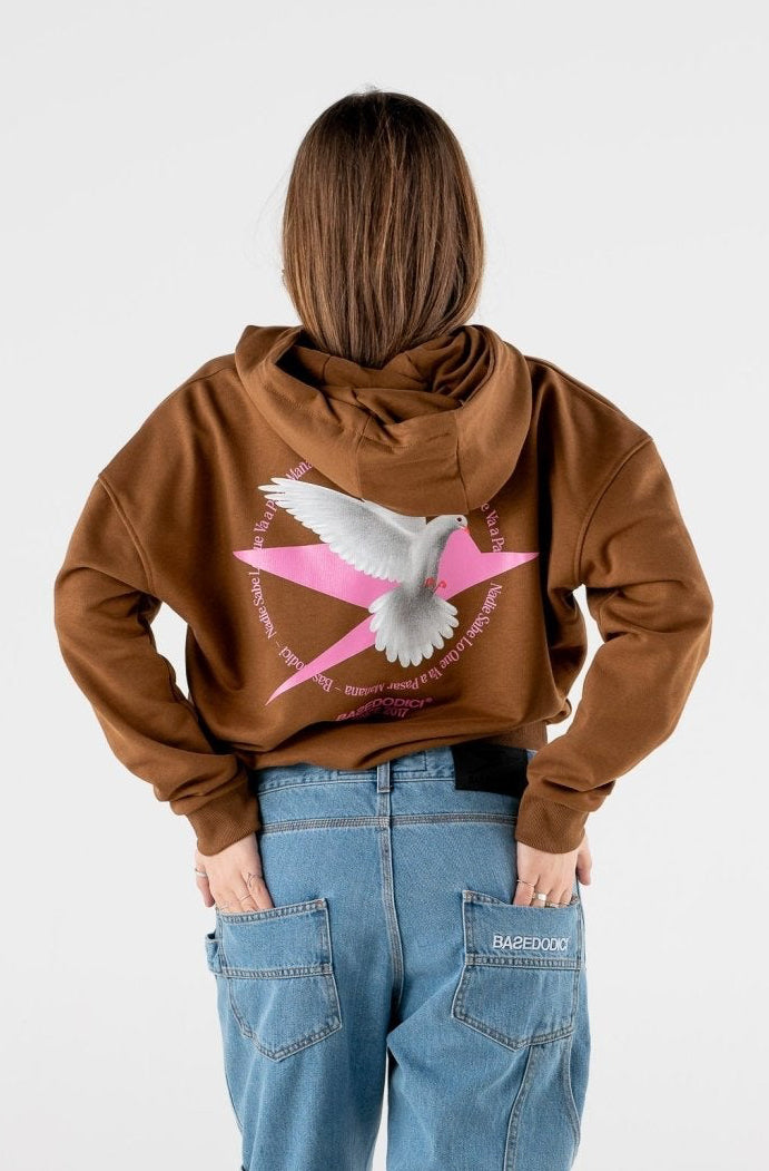 Hoodie Boxy “RESORT” Dove Brown