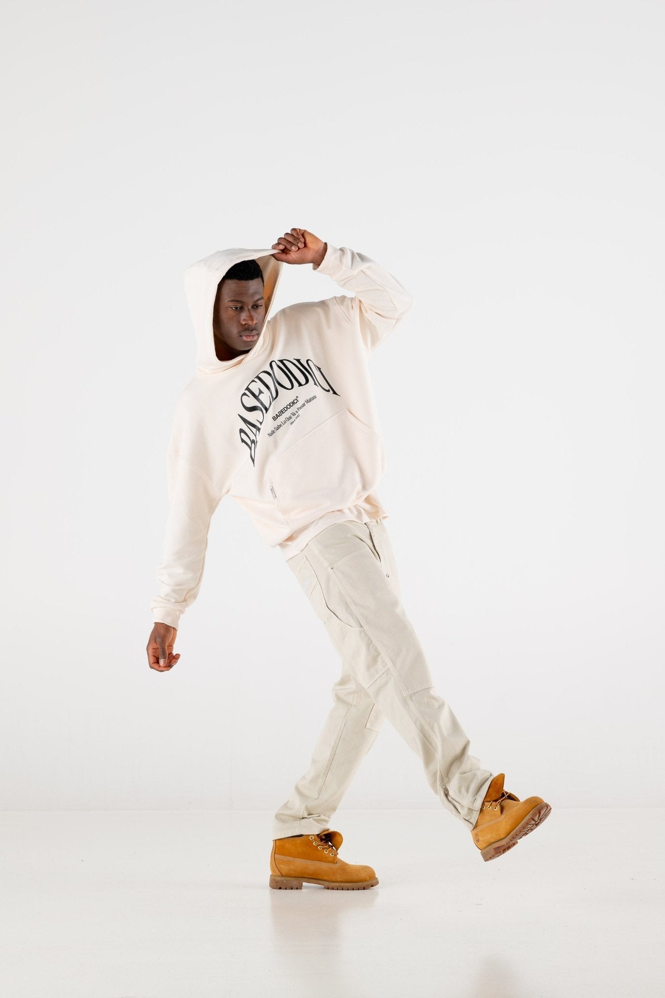 Hoodie Boxy “RESORT” Dove Cream - BASEDODICI®