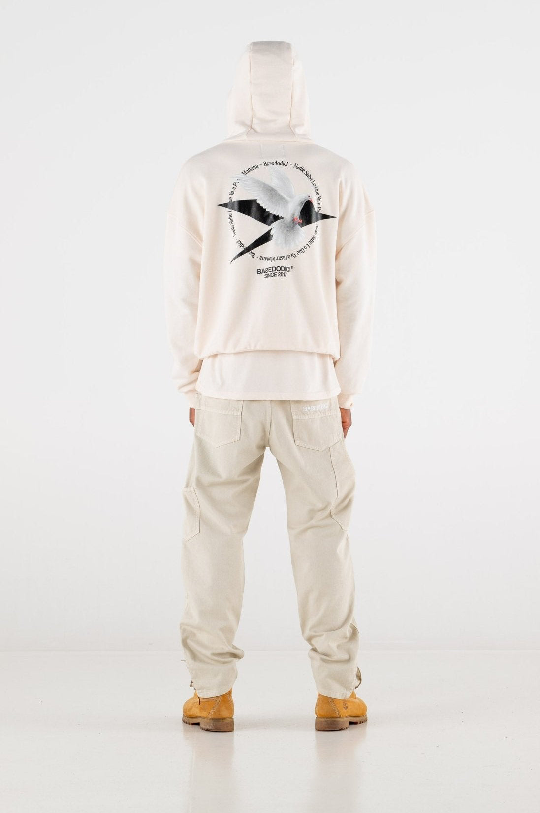 Hoodie Boxy “RESORT” Dove Cream - BASEDODICI®