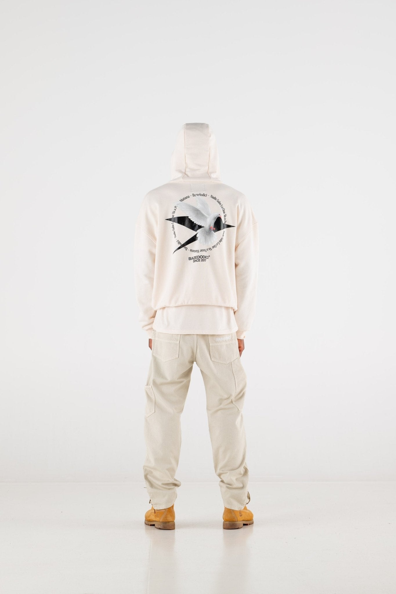 Hoodie Boxy “RESORT” Dove Cream - BASEDODICI®