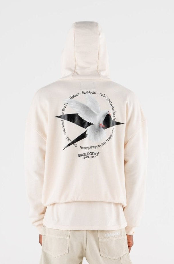 Hoodie Boxy “RESORT” Dove Cream