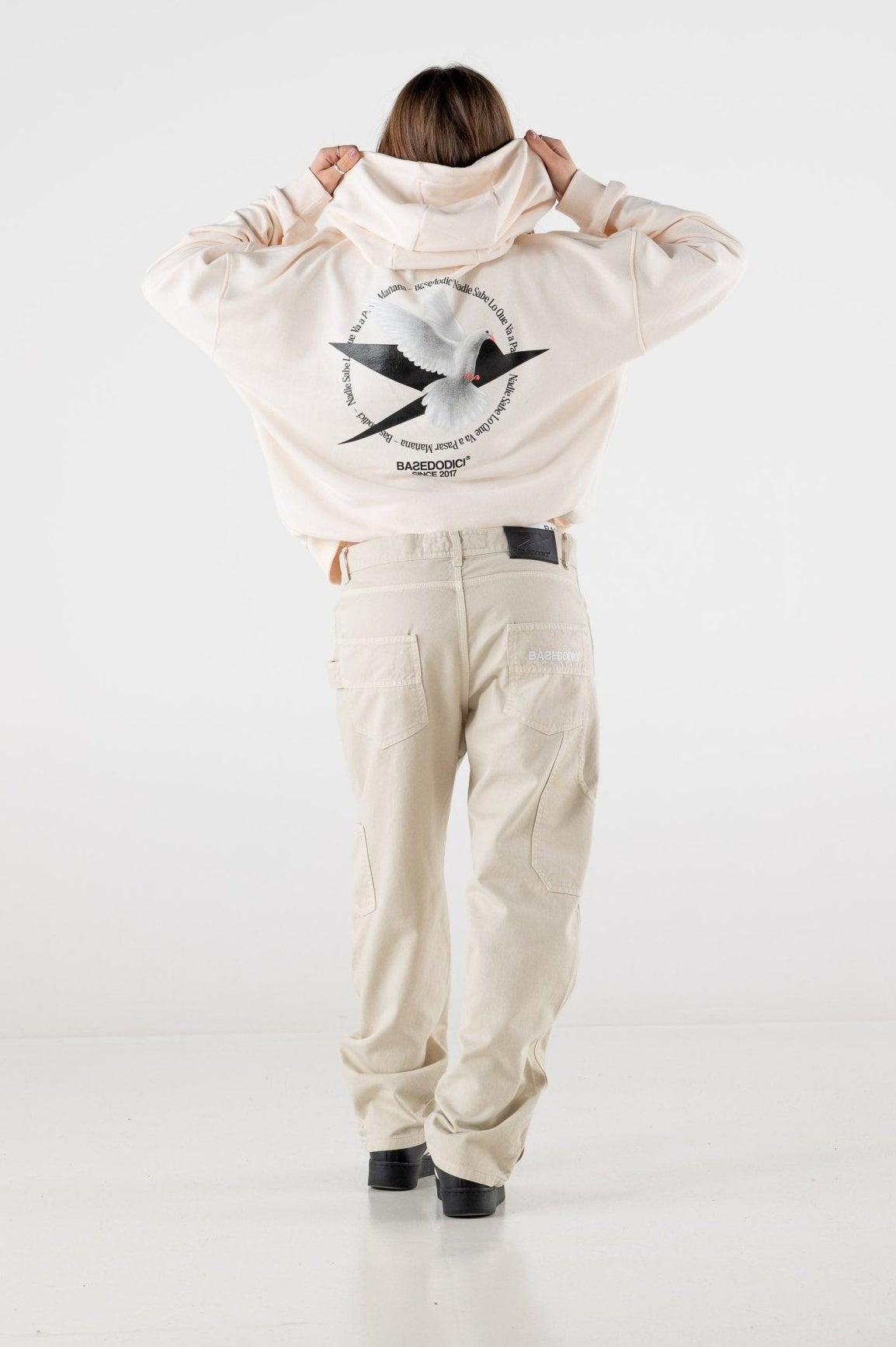 Hoodie Boxy “RESORT” Dove Cream - BASEDODICI®