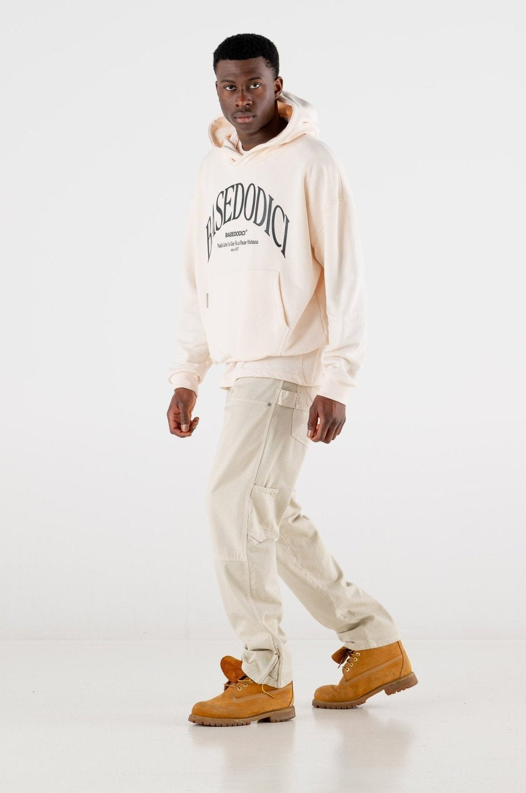 Hoodie Boxy “RESORT” Dove Cream - BASEDODICI®