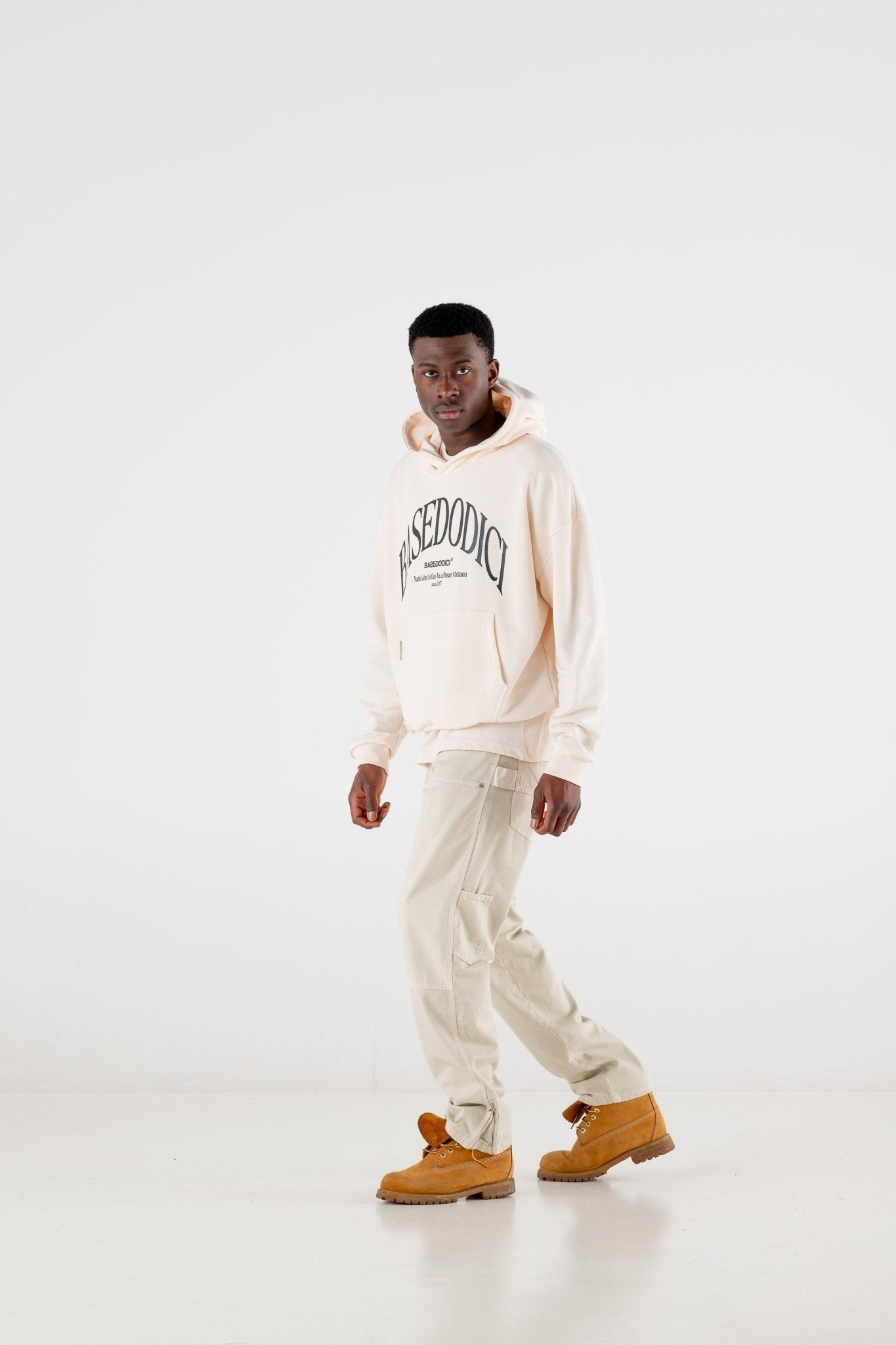 Hoodie Boxy “RESORT” Dove Cream - BASEDODICI®