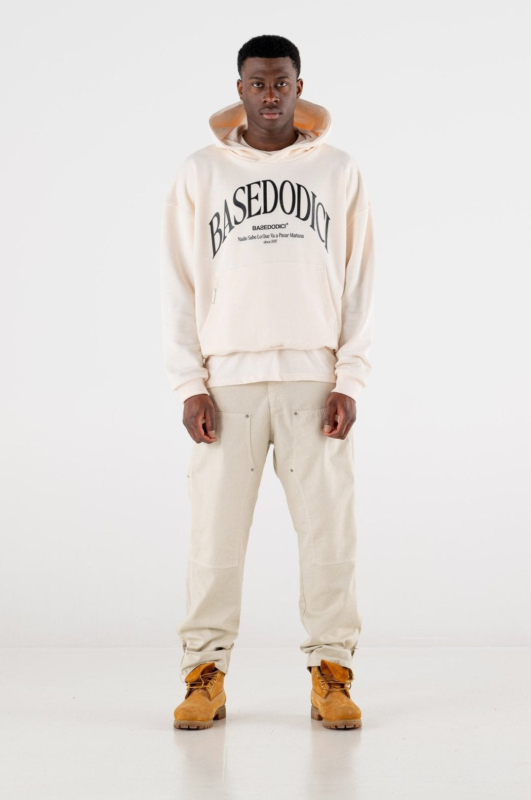 Hoodie Boxy “RESORT” Dove Cream - BASEDODICI®
