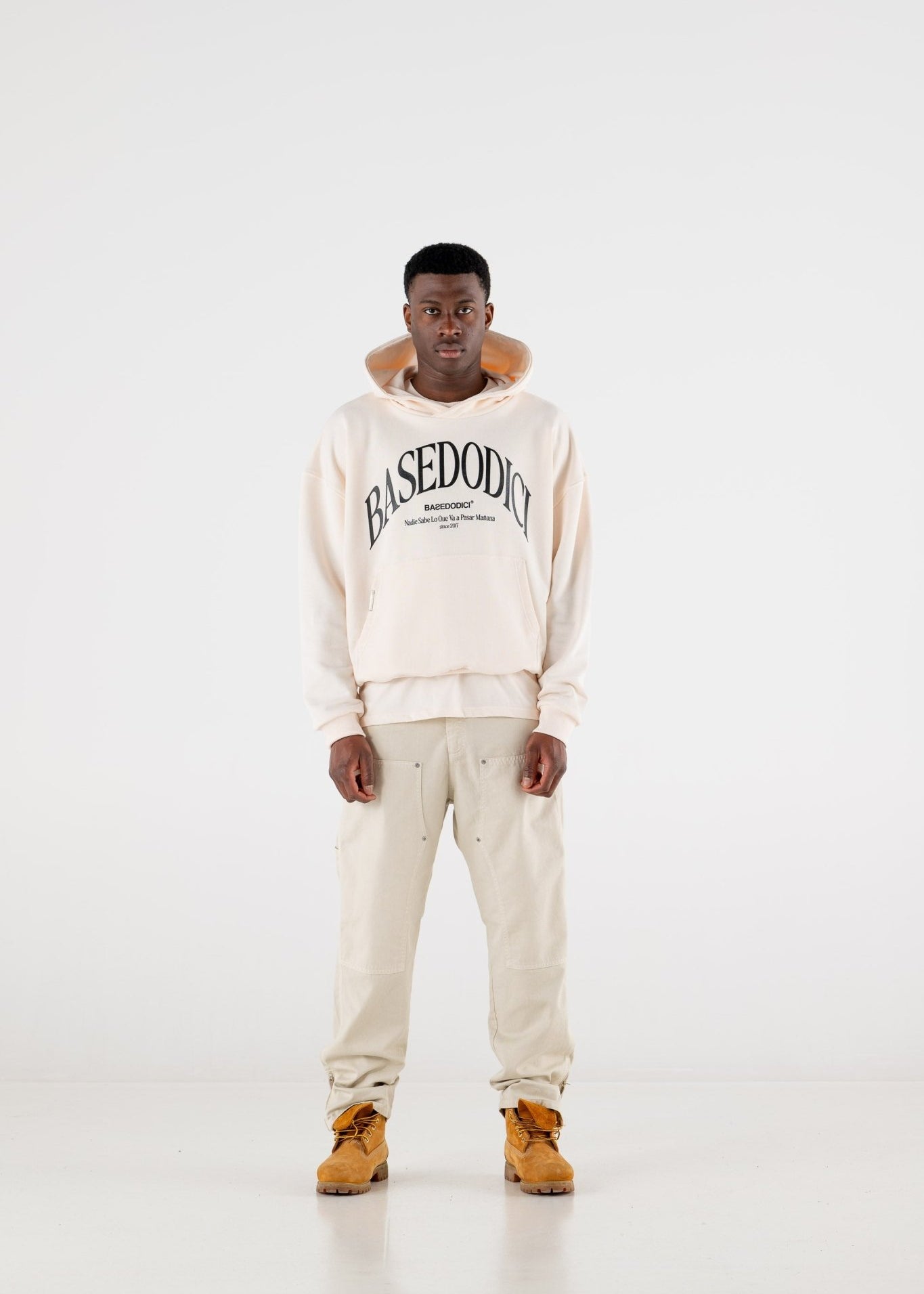 Hoodie Boxy “RESORT” Dove Cream - BASEDODICI®