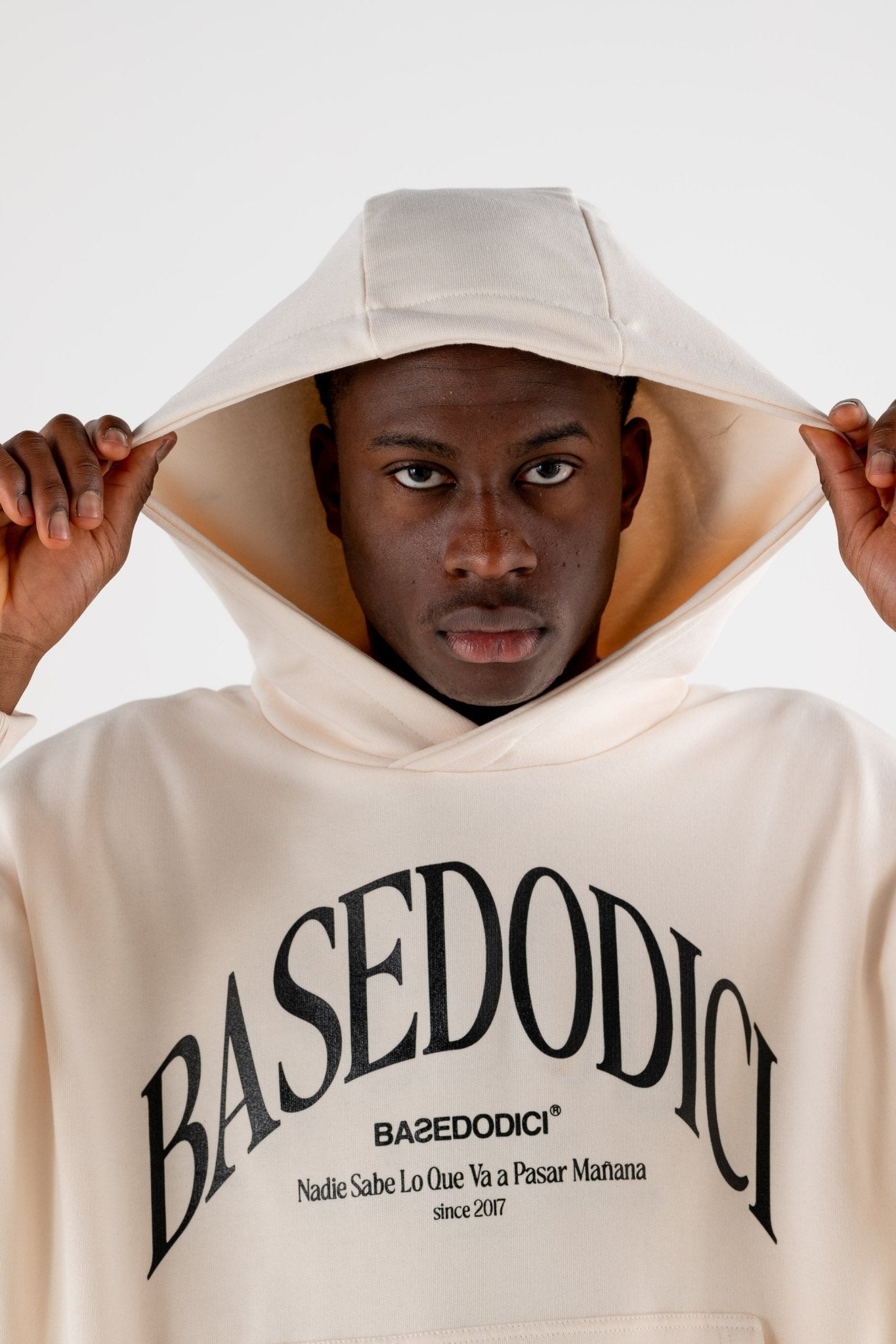 Hoodie Boxy “RESORT” Dove Cream - BASEDODICI®
