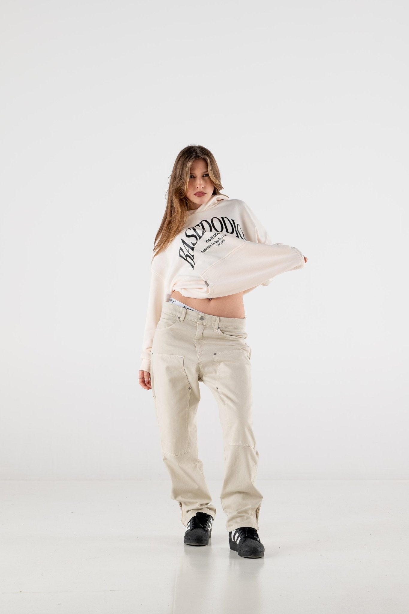 Hoodie Boxy “RESORT” Dove Cream - BASEDODICI®