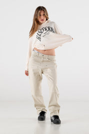 Hoodie Boxy “RESORT” Dove Cream - BASEDODICI®