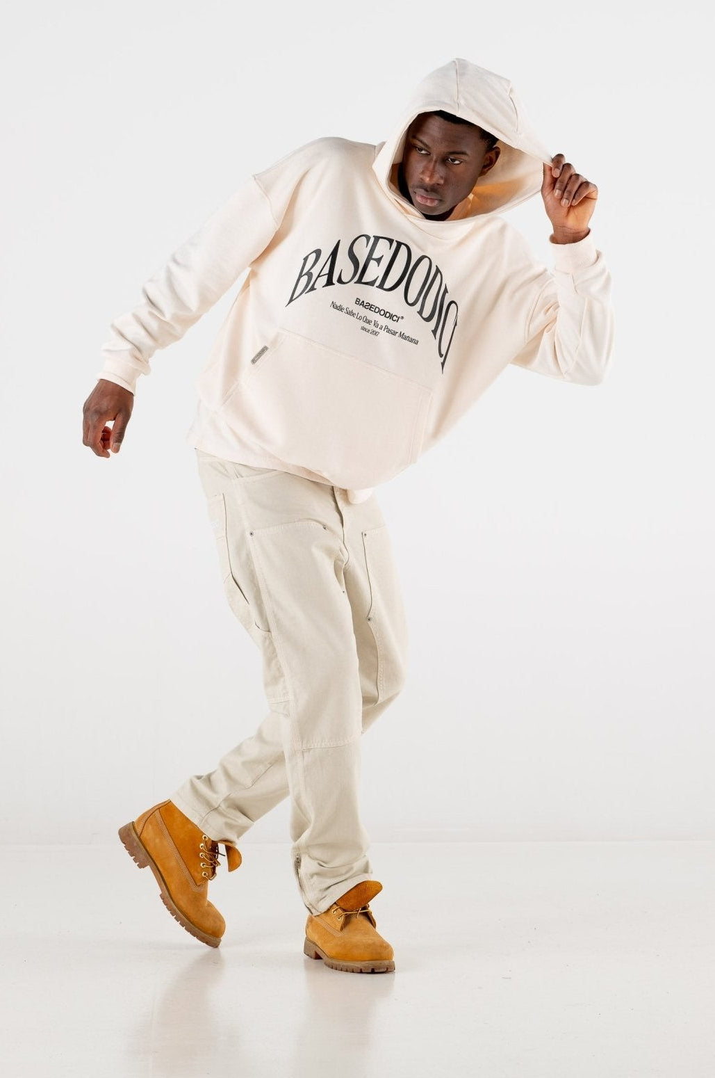 Hoodie Boxy “RESORT” Dove Cream - BASEDODICI®