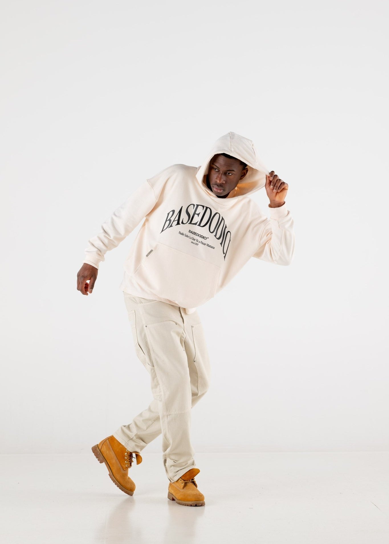 Hoodie Boxy “RESORT” Dove Cream - BASEDODICI®
