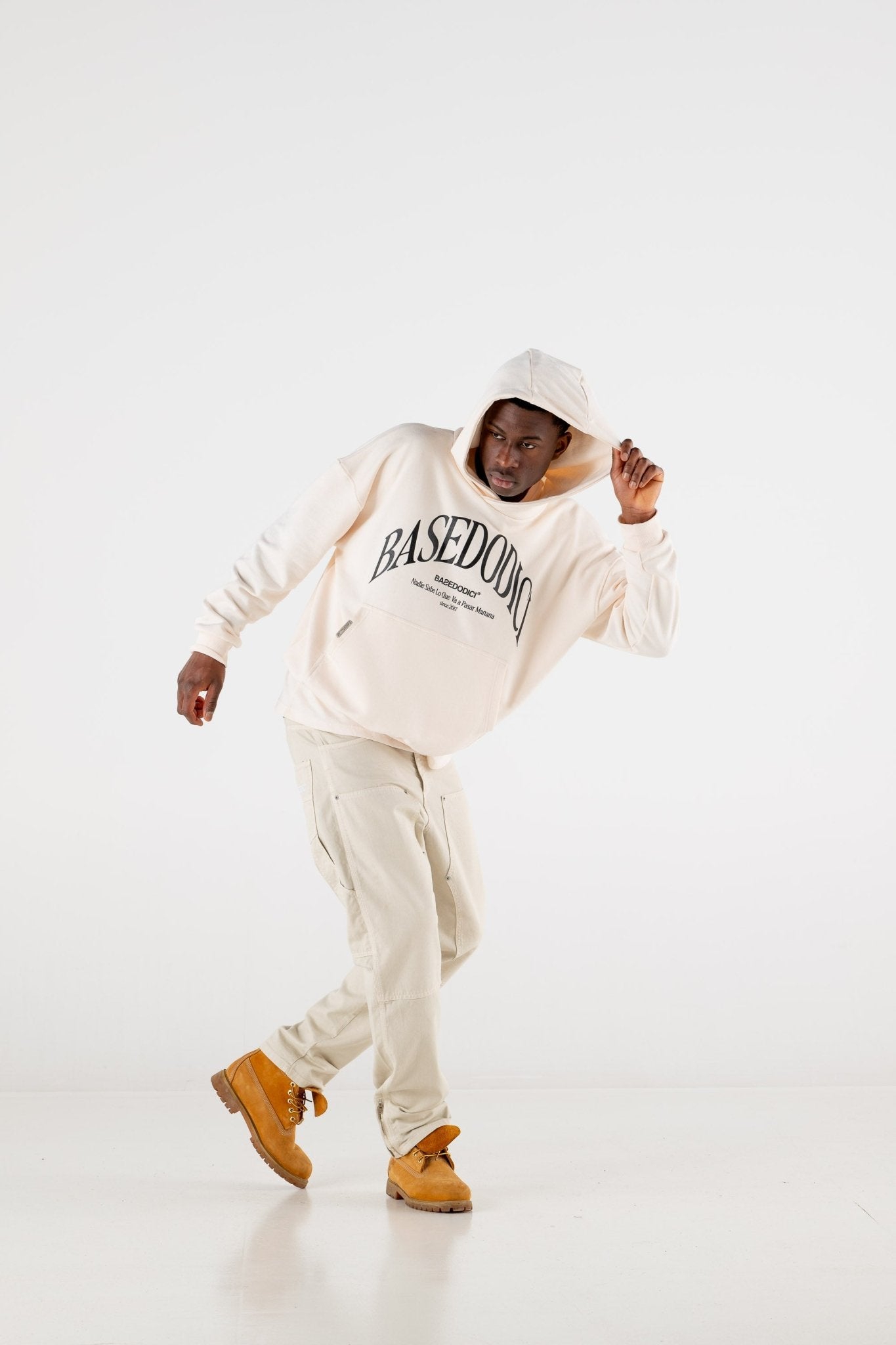 Hoodie Boxy “RESORT” Dove Cream - BASEDODICI®
