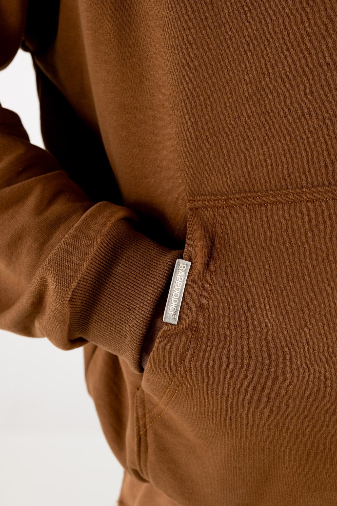Hoodie Boxy “RESORT” Triple Logo Brown - BASEDODICI®