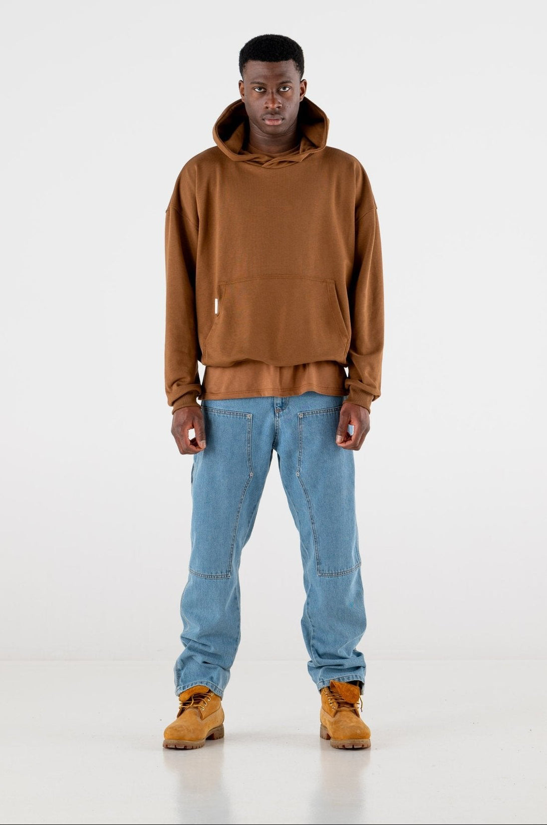 Hoodie Boxy “RESORT” Triple Logo Brown - BASEDODICI®
