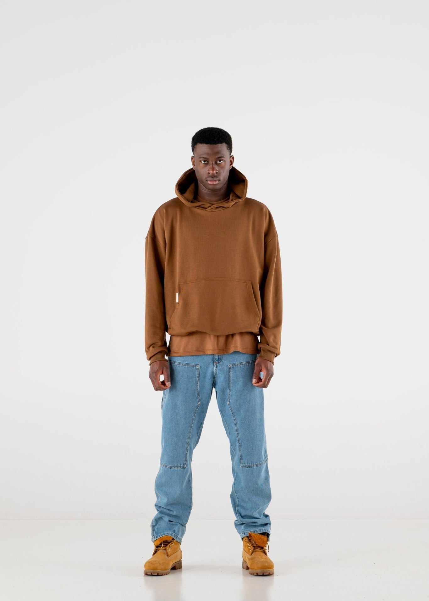 Hoodie Boxy “RESORT” Triple Logo Brown - BASEDODICI®