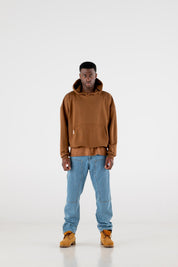 Hoodie Boxy “RESORT” Triple Logo Brown - BASEDODICI®