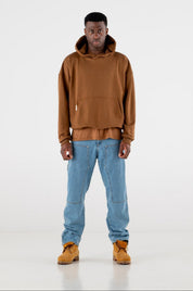 Hoodie Boxy “RESORT” Triple Logo Brown - BASEDODICI®