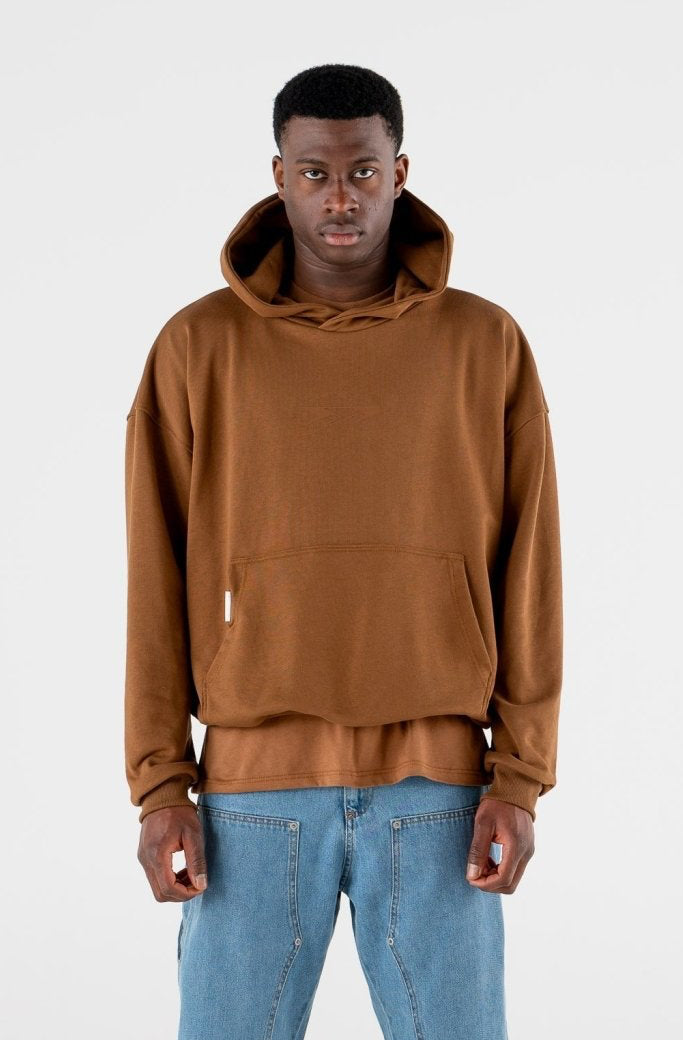 Hoodie Boxy “RESORT” Triple Logo Brown
