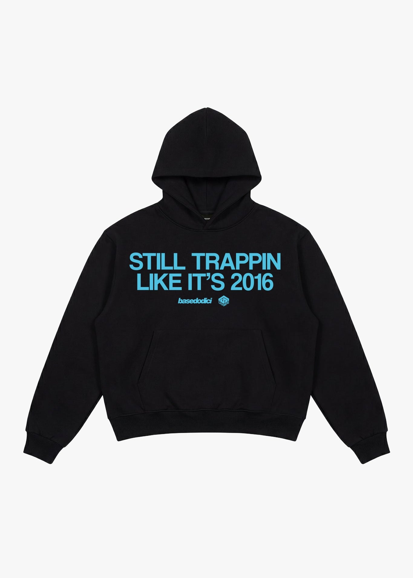 Hoodie "CASHMERExBASEDODICI" StillTrappin Black - BASEDODICI®